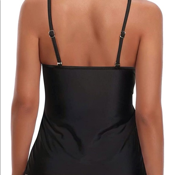 Holipick Women Tankini Swimsuits Two Piece Tummy Control Bathing Suits Ruffle - Picture 5 of 7